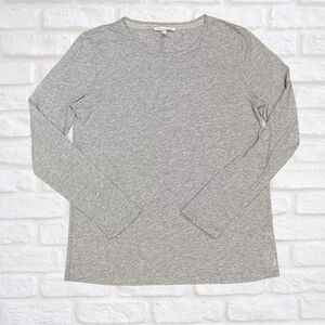 New! Victoria’s Secret Cotton Blend Long Sleeve Tee Soft Heathered Grey Large